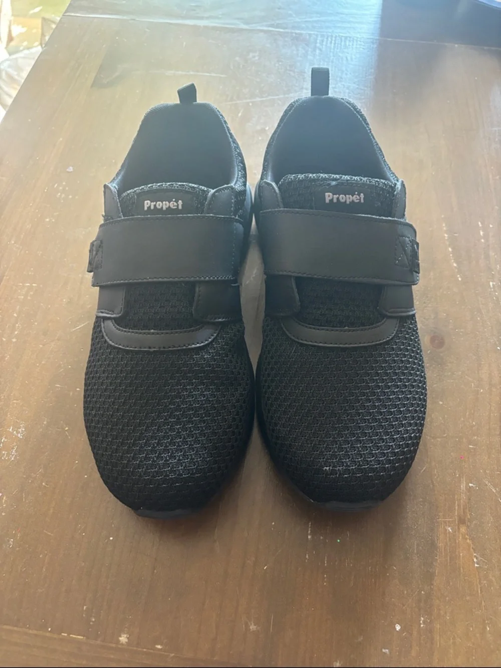 Propet Black Mesh Slip-On Athletic Sneakers